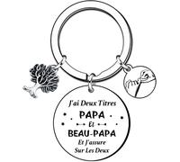 Eryi-Cadeau Papa Porte-Clés Cadeau Fete Des Peres Porte-Clés Cadeau De Fête Des Pères Cadeaux D'anniversaire Cadeau Noel Papa