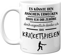 Eryi-Cadeaux De Cricket Pour Hommes \U2013 Je Pense Au Cricket \U2013 Tasse Amusante De Cricket, Cadeaux Pour Les Amateurs De Cricket, Cadeaux De Cricket, Tasse En Céramique De Qualité Supérieure De