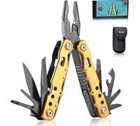 Eryi-Cadeaux Pour Papa Mari Petit Ami Cadeaux D'anniversaire Uniques Pour Hommes 14 En 1 Multitool Couteau De Poche Pince Tournevis Scie Ouvre-Bouteille Parfait Pour Les Réparations En Camping
