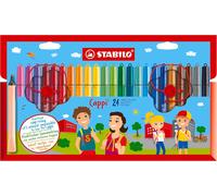 Eryi-Cappi - Feutre De Coloriage - Étui Carton X 24 Feutres Pointe Moyenne + 1 Lacet D'attache