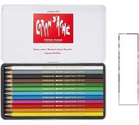Eryi-Caran D Ache 12 Crayons De Couleur Aquarellables Assortis. Sélection Classic Et 1 Carte