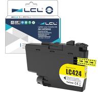 ERYI-Cartouche D'Encre Compatible Lc-424 Lc424 Lc-424Y Lc424Y (1Pack,Jaune) Remplacement Pour Brother Dcp-J1200W Dcp-J1200We