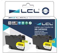 ERYI-Cartouche D'Encre Compatible Lc-424 Lc424 Lc-424Y Lc424Y (2Pk Jaune) Remplacement Pour Brother Dcp-J1200W Dcp-J1200We