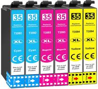 ERYI-Cartouches 35Xl Compatibles Avec Epson 35Xl Multipack Compatibles Avec Epson Workforce Pro Wf-4725Dwf Wf-4740Dtwf Wf-4730Dtwf Wf-4720Dwf Wf4740 Wf4730 Wf4720 Wf4725 (Cyan, Magenta, Jaune)