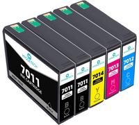 ERYI-Cartouches D'Encre Pour Remplacer Epson T7011 T7012 T7013 T7014 Compatibles Avec Epson Workforce Pro Wp4015 Wp4025 Wp4095 Wp4515 Wp4525 Wp4535 Wp4545 Wp4599 Lot De 5