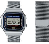 ERYI-Casio A168Wa Bracelet De Rechange En Acier Inoxydable Solo Loop Tissé En Maille Métallique Compatible Avec Bracelet De Montre A168Wa (2)