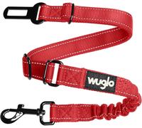 Eryi-Ceinture De Sécurité Chien En Voiture De 30 À 95 Cm - Harnais De Voiture Élastique Robuste - Ceintures Durables Avec Clip - Ceinture Chien Voiture Universelle (Rouge)