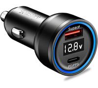 Eryi-Chargeur De Voiture Supervooc 100w Pour Oppo Reno12 10 8 Find X8 X5 Affichage De La Tension 2 Ports 12v Chargeur Usb Pour Realme 11 8 Gt7 Oneplus 12 10 11 Nord Ce 4 Adaptateur De Voiture Superda