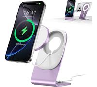 Eryi-Chargeur Mag Safe Chargeur Sans Fil Chargeur Mag-Safe Avec Support Pour Iphone 16/15/14/13/12/Xs/X/Xr/8 Série Et Air Pods 4[2104]