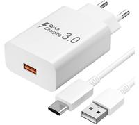 Eryi-Chargeur Rapide Pour Oppo, Google, Motorola, Realme, Htc, Sony, Fast Charging Adaptateur Secture Usb For Oppo Avec Câble Type C 1,5m