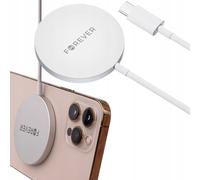 Eryi-Chargeur Sans Fil, Chargeur Inductif, Rond, Fin, Discret, Blanc, Universel, 15 W, Câble De 1 M Inclus