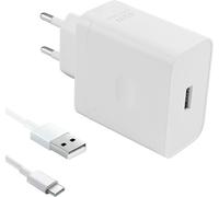 Eryi-Chargeur Supervooc 45w Avec Câble Usb-C 6a 1m Pour Oneplus 12/12r/13, Nord Ce 4, Oppo Reno 12f/11f/12fs, Realme Gt 6, Compatible Avec Oneplus 10, 9, 8, 7, A80, A79 - Charge Rapide Secteur
