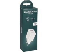 Eryi-- Chargeur Usb 2100 Ma - 2 Entrées Usb - Permet De Recharger Plusieurs Appareils Simultanément- Puissance: 10.5w - Entrée : Ac 100-230v 50/60 Hz - Sortie Usb : Dc 5v / 2100 Ma