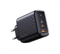 Eryi-Chargeur Usb-C 67w Gan Multiple Chargeur Gan Noir, Secteur Prise Usb 3-Port Pd3.0 Puissant & Rapide Compatible Avec Iphones, Ipads, Samsung, Pixel, Ipad, Ordi Portable Dell, Switch