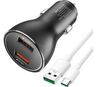 Eryi-Chargeur Voiture Usb 80w Supervooc+Qc30w,Chargeur Voiture Rapide Avec Câble Usb Type C Pour Supervooc Charge Pour Oppo Find X5 X3/2 Neo/Pro/Reno 8/7/6/5 Pro,Realme Gt Neo 2 Pro,Oneplus 11 Nord 2
