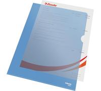 Eryi-, Chemise-Coin Premium A4, Matière Grainée Mate Transparente Bleue, Polypropylène 115 Microns, Lot De 100, 54837