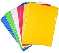 Eryi-Chemises Plastique A4,Couverture De Fichier 20 Pack A4 Cut Flush Folders Transparent Pochette Porte Document Dossier Pochette Pour Fournitures De Bureau