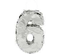 ERYI-- Chiffres Pinata, 25 X 16 X 5 Cm, Numéro Brillant Pour Anniversaire Et Jubilé, Chiffre, Argent, Décoration, Jeu De Fête