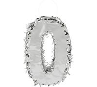 ERYI-- Chiffres Pinata, 25 X 16 X 5 Cm, Numéro Brillant Pour Anniversaire Et Jubilé, Chiffre, Argent, Décoration, Jeu De Fête