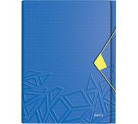 Eryi-Classeur Ménager Avec 5 Compartiments, Fermeture Elastique, Capacité 250 Feuilles, Bleu, Urban Chic,39970032