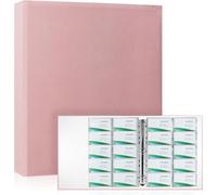 Eryi-Classeur Visites A4 600 Cartes - Rose 30 Feuilles Rechargeables (20 Poches/Face), Housse Pu Cuir, Chargement Latéral Pour Cartes De Visite & Bancaires, Organisation Bureau Élégante