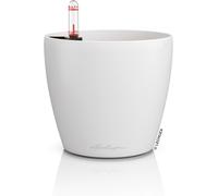 ERYI-Classico Color 14 16696 Pot De Fleurs Avec Système D'Irrigation, Indicateur De Niveau D'Eau Et Bac À Plantes, Surface Mate, Diamètre 15 X 13,5 Cm, Blanc