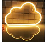 Eryi-Cloud Néon Logo Led Décoration Murale Usb Ou Batterie Signe Chambre Fête D'anniversaire Noël Salon Enfants Mariage Fille Décoration (Blanc Chaud)