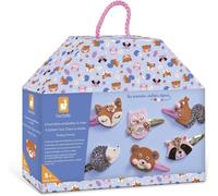 ERYI-- Coffret 6 Barrettes À Créer - Animaux De La Foret - Les Ateliers Bijoux - Kit Loisir Créatif Enfant - Apprentissage Motricité Fine Et Créativité - Dès 5 Ans - J09180