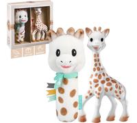 Eryi-- Coffret Cadeau Naissance + Hochet Pouet - Comprend 1 Hochet En Tissu + Jouet À Mordiller En Caoutchouc 100% Naturel - Set D'activité Pour Enfant