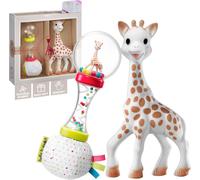 Eryi-- Coffret Cadeau Naissance + Hochet Soft Maracas - Contenant 1 Jouet À Mordiller Caoutchouc 100% Naturel, 1 Hochet - Set D'activité Pour Enfant