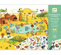ERYI-Coffret Décalcomanies Savane, Désert Et Pôle Nord - Enfants 5 À 8 Ans - Stimule La Créativité - Gratter Et Créer Vos Dessins ! 3 Planches & 90 Images - Facile À Utiliser