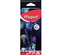 Eryi-- Coffret Mathset Compas Scolaire Deepsea Paradise - Compas Bague + Compas Mine + Set De Traçage + Taille-Crayon + Gomme + Crayon
