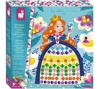 ERYI-- Coffret Mosaïques Princesses Et Fées - Les Ateliers Du Calme - Kit Loisir Créatif Enfant - Apprentissage Motricité Fine Et Concentration - Dès 5 Ans, J07962, Colorés