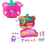 ERYI-Coffret Ourson Fraise Avec Jardin, 2 Mini-Figurines, 12 Accessoires Dont Panier Élévateur, 5 Éléments De Jeu, Jouet Voyage, Jouet Enfant, A Partir De 4 Ans, Hrd35