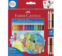 Eryi-Colour Grip 201747 Children Of The World Lot De 20 Crayons De Couleur + 3 Crayons De Couleur Avec 2 Tons Chair