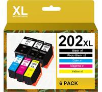 ERYI-Colroan 6-Pack 202Xl Haute Rendement Cartouches Compatibles Pour Epson 202 Xl Multipack Pour Epson Expression Premium Xp-6000 Xp-6005 Xp-6100 Xp-6105 (Xl Capacité)