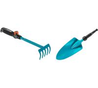 ERYI-Combisystem 17354-60 Ensemble De Petits Accessoires Comprenant Truelle Et Rateau Pour Planter Sans Effort Dans Les Massifs Et Les Jardinières Avec Poignée Combisystem