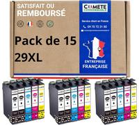 ERYI-Comete, Marque Française - 29Xl - 15 Cartouches Compatibles Avec Epson 29 Xl Fraise - Multipack Pour Xp-342 Xp-352 Xp-452 Xp-332 Xp-245 Xp-442 Xp-255 Xp-355 Xp-455 Xp-247 Xp-432 Xp-435 Xp-335 Xp