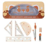 Eryi-Compas, 7 Pièces Animaux Mignons, Robuste Et Durable, Boussole Pour Lécole Primaire, Le Collège Et Le Lycée, Populaire Auprès Des Enfants, Ensemble Boussole, Rapporteur Le Règle