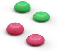 Eryi-Convex Thumb Grip Caps Joystick Cap Analog Stick Cap Thumbstick Grip Cover For Nintendo Switch Pro Controller & Ps5 / Ps4 / Slim/Pro Controller - Neon Pink+Green, 2 Pairs (4pcs)
