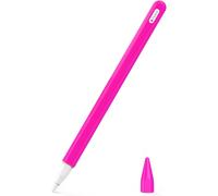 ERYI-Coque Compatible Avec Apple Pencil Pro/2E Génération, Étui Housse De Protection Pour Stylet En Silicone, Cover De Stylet Avec Pointes De Rechange Et Clip Intégré, Rouge Pitaya