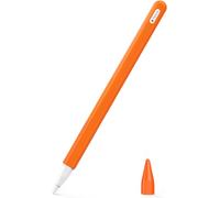 ERYI-Coque Compatible Avec Apple Pencil Pro/2E Génération, Étui Housse De Protection Pour Stylet En Silicone, Cover De Stylet Avec Pointes De Rechange Et Clip Intégré, Orange