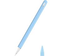 ERYI-Coque Compatible Avec Apple Pencil Pro/2E Génération, Étui Housse De Protection Pour Stylet En Silicone, Cover De Stylet Avec Pointes De Rechange Et Clip Intégré, Bleu Ciel