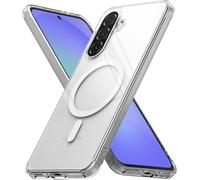 Eryi-Coque Compatible Avec Samsung Galaxy A56 5g / A36 5g Case Accessoires [Fusion Magnetic] Magnétique Transparente Clear Ultra Fine Solide Rigide Back Souple Bumper Antichoc Protection Étui
