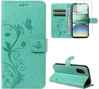 Eryi-Coque Compatible Avec Xiaomi Redmi A5 4g Eu Version (Pas Pour Global Version) Et 1 Pièce Protection Écran En Verre Trempé, Housse Premium En Cuir Pu, Support Et Flip Fonction Étui - Vert