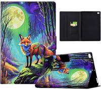 Eryi-Coque Pour Ipad 6ème/5ème Génération 9.7"" 2018/2017, Multi-Angle Support Etui À Rabat Housse De Protection Motif De Couleur Avec Veille/Réveil Auto Pour Ipad 6/5 / Ipad Air 2 / Air 1, Fox De Lun