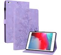 Eryi-Coque Pour Ipad Mini 5/4/3/2/1 7.9 Pouces, Ipad Mini 5. 4. 3. 2. 1. Génération, Multi-Angles De Visualisation Housse De Protection En Similicuir Avec Porte-Carte Couverture Motif Lys, Pourpre