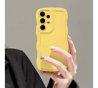 Eryi-Coque Pour Samsung Galaxy A52 4g/5g A52s 5g, Housse De Protection Wave Frame Etui En Ultra Léger Et Mince Antichoc Souple Tpu Bumper Cover Pour Filles Femme Full Caméra Protection, Jaune