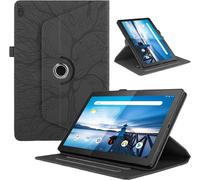 Eryi-Coque Pour Tablette Lenovo Tab M10 10.1"" 2019 (Tb-X505f/Tb-X605f) Tablette Coque Étuis Pu Cuir 360°Rotatif Multi-Angle Stand Flip Housse Cover Lenovo Tab M10 Hd 1st Gen,Noir Arbres