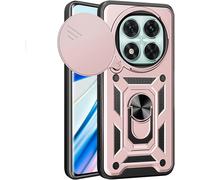 Eryi-Coque Pour Xiaomi Redmi Note 14 Pro 5g Étui Avec Anneau 360°And Cache Objectif, Housse Protection Avec Support Magnétique, Coque Bumper Antichoc. Or Rose